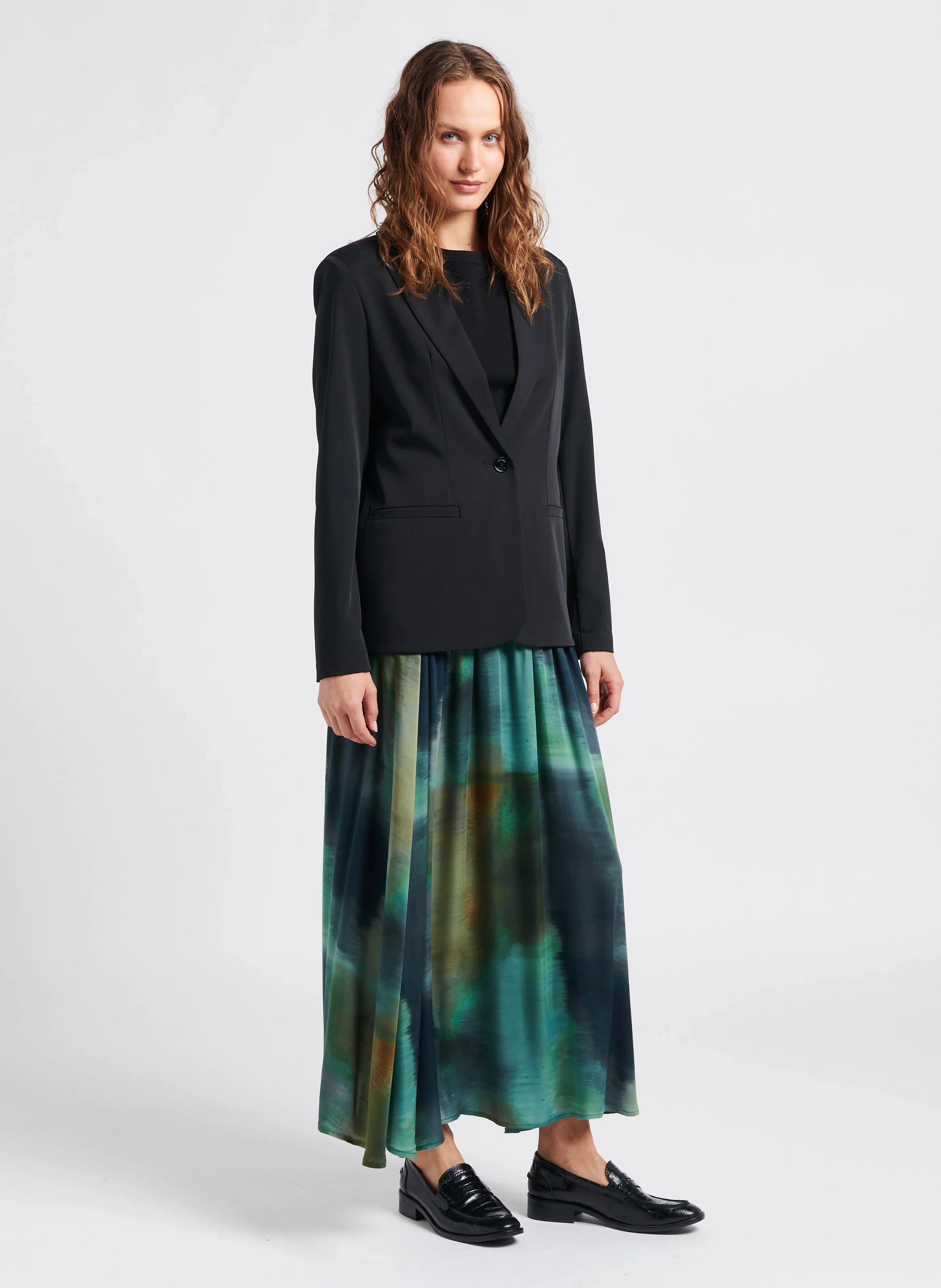 Veste blazer col tailleur | Noir