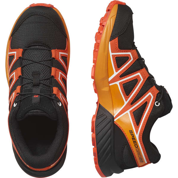 Chaussure trail SALOMON SPEEDCROSS J BLACK/CHERRY TOMATO/TURMERIC