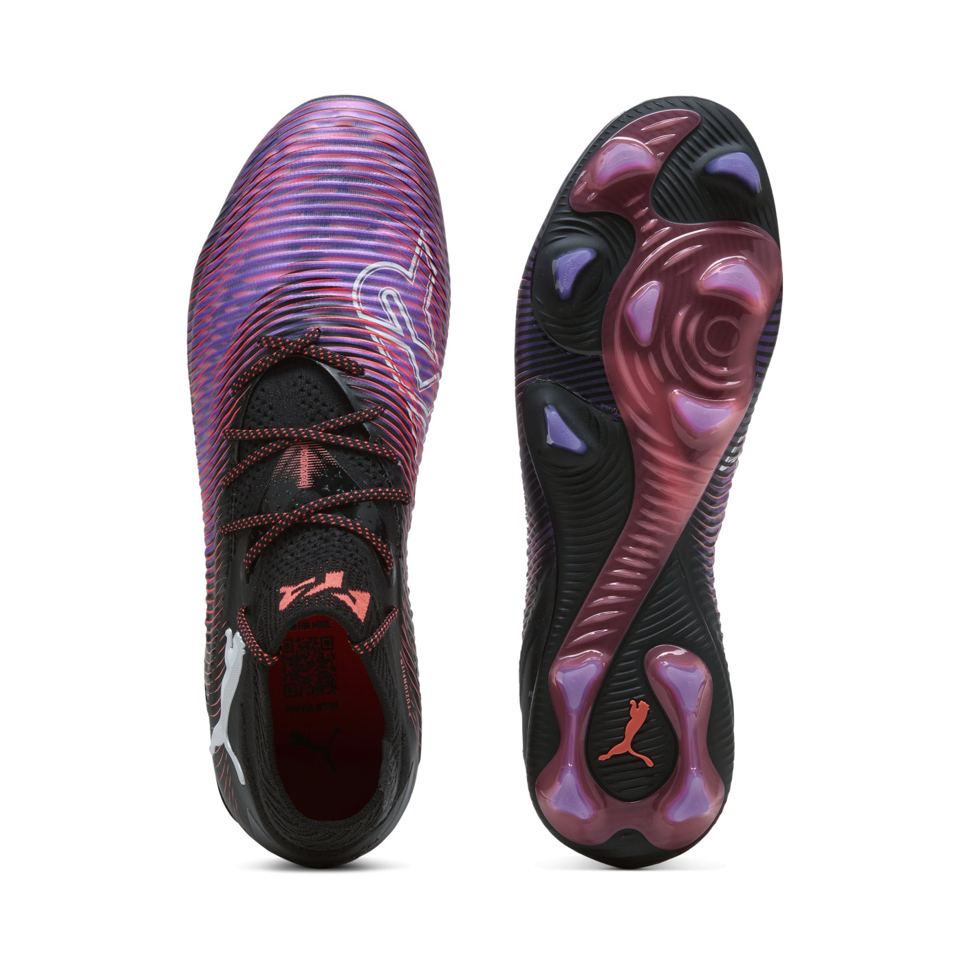 PUMA Future 8 Ultimate Gras Voetbalschoenen (FG) Zwart Paars Rood