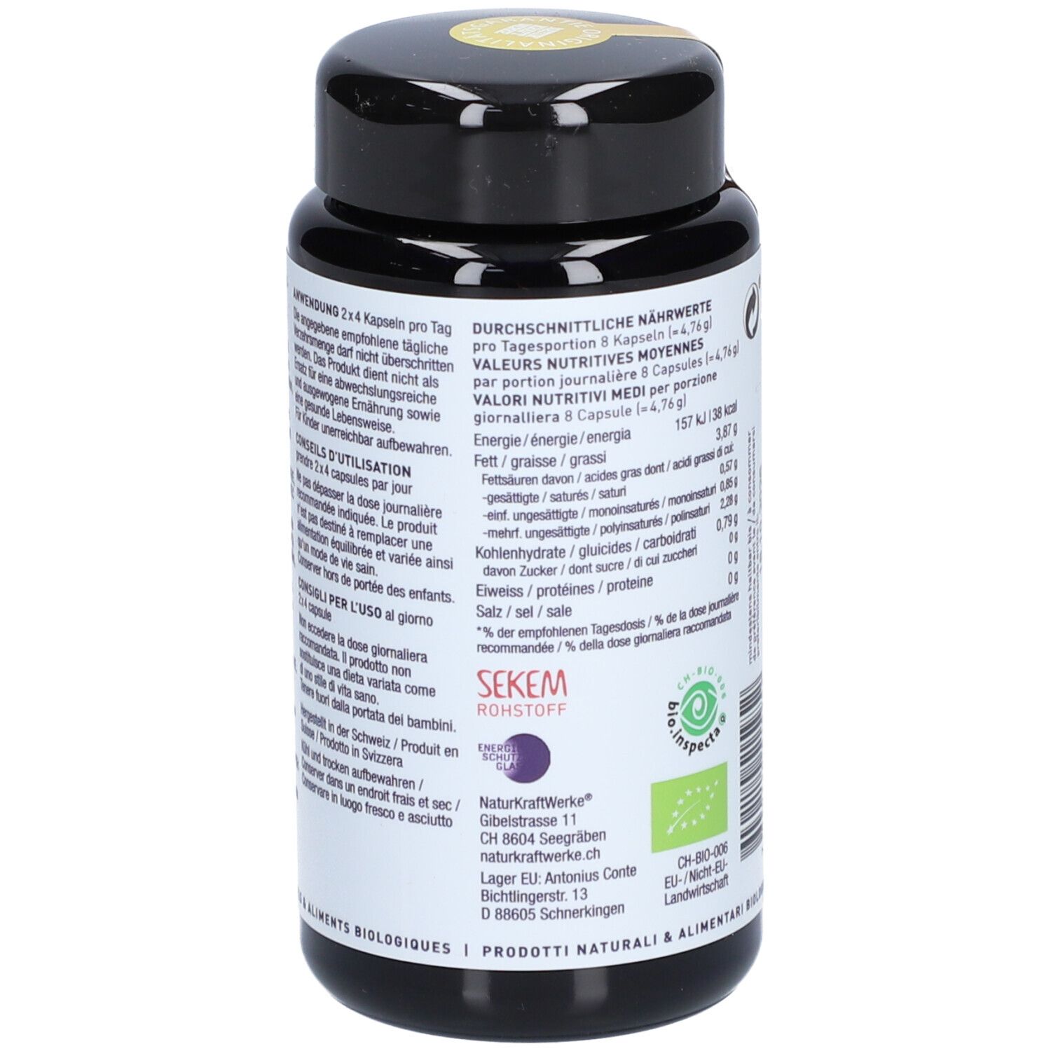 NATURKRAFTWERKE® SCHWARZKÜMMELÖL Vegicaps Bio/kbA