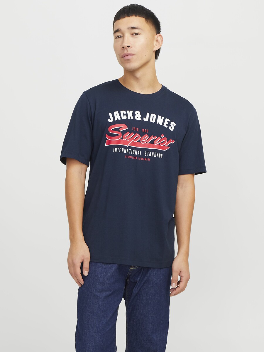 JACK & JONES<br>Camiseta reta com logotipo