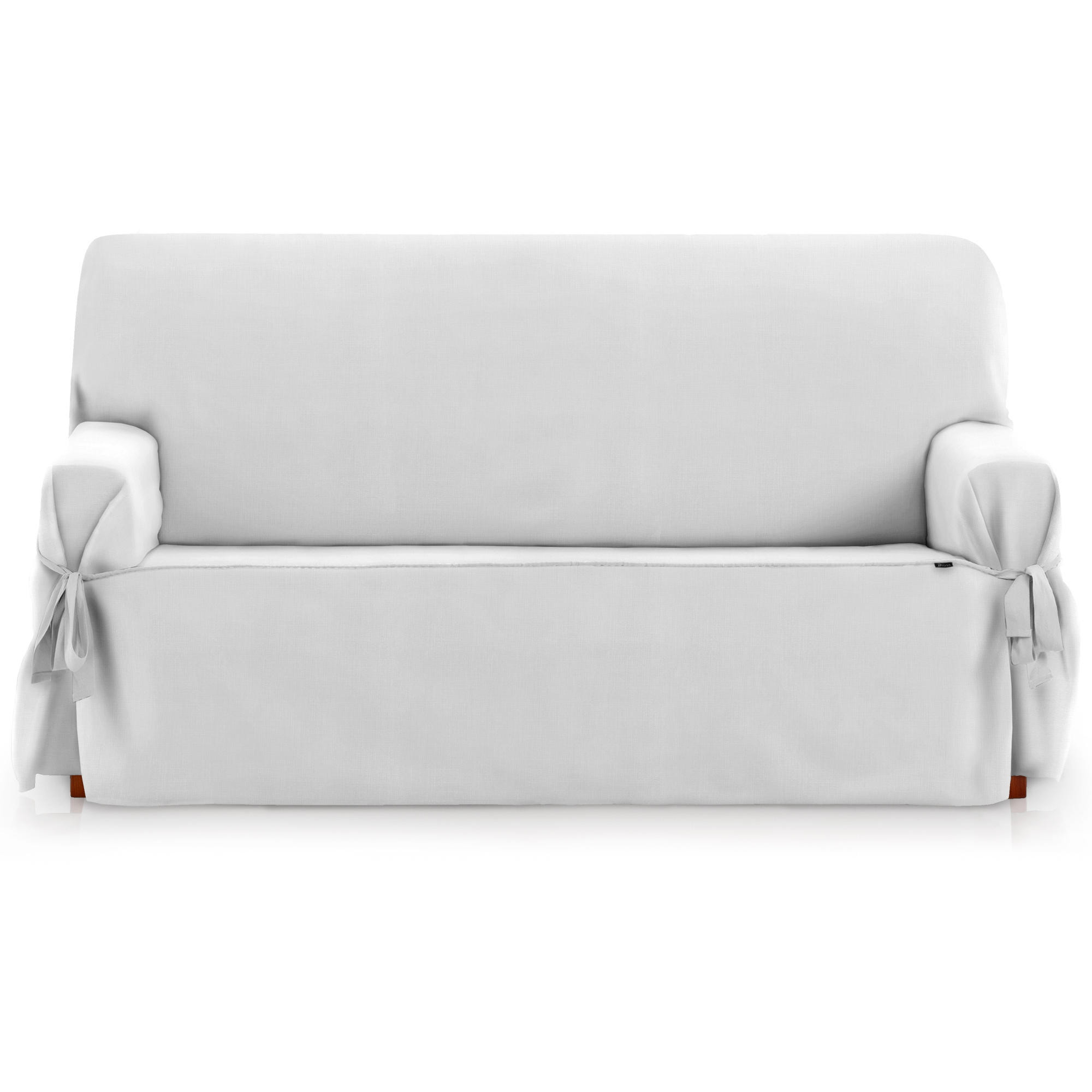 Capa protetora para sofá de 1 lugar com amarras. Cinza. 1 lugar (80 - 120 cm)