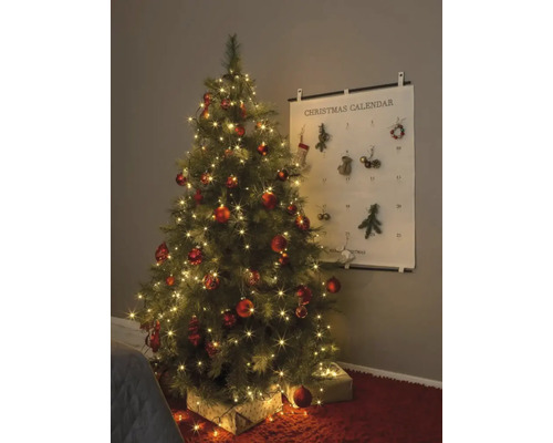 LED-boomkap Konstsmide Ring 240 amber met glittereffect