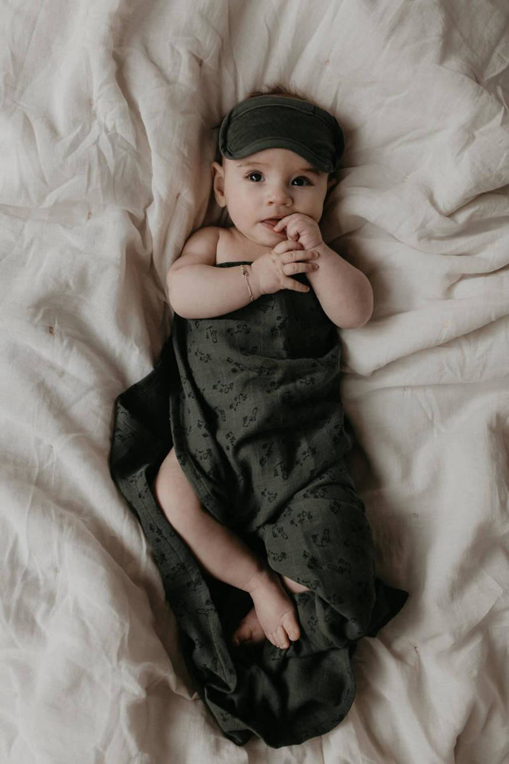 hydrofiele swaddle 80x80 cm Dark Green