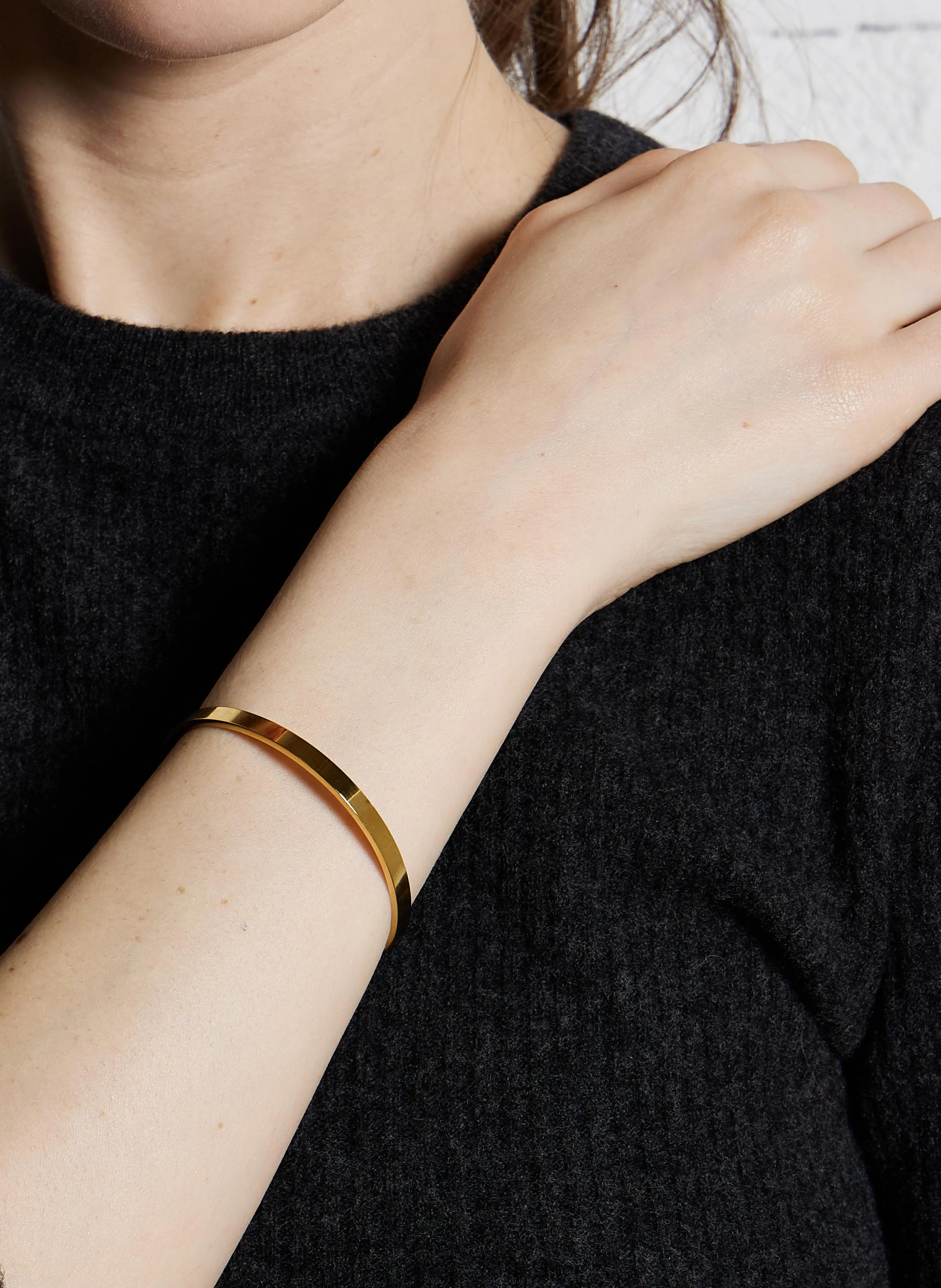 CHRIS - Bracelet jonc en laiton | Doré