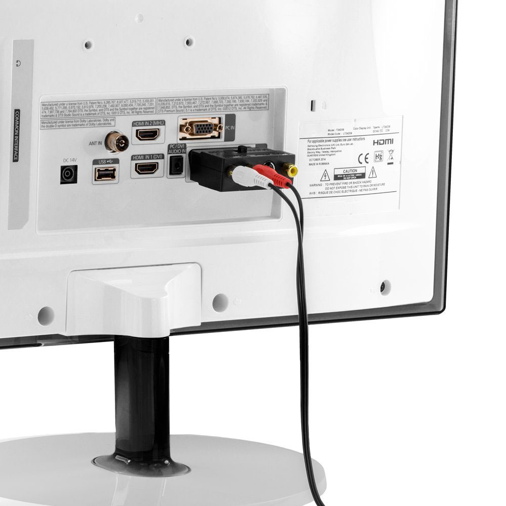Scart auf S-Video Adapter 3 x Cinch Audio Video Buchse