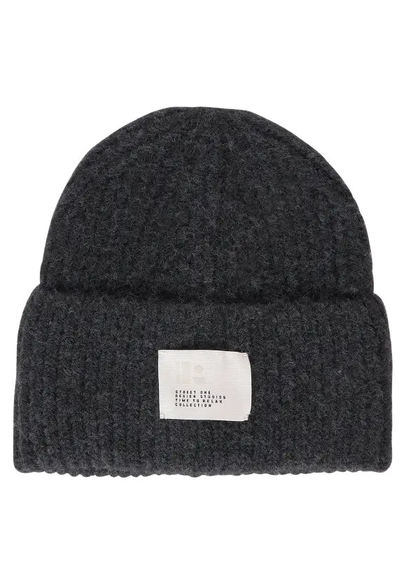 Flauschiger Beanie - anthracite melange