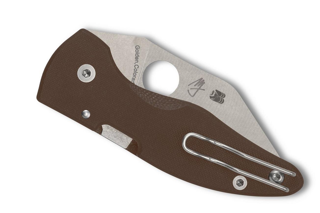 Spyderco MicroJimbo CPM 15V C264GPBN15V Brown G10, Sprint Run zakmes, Michael Janich design