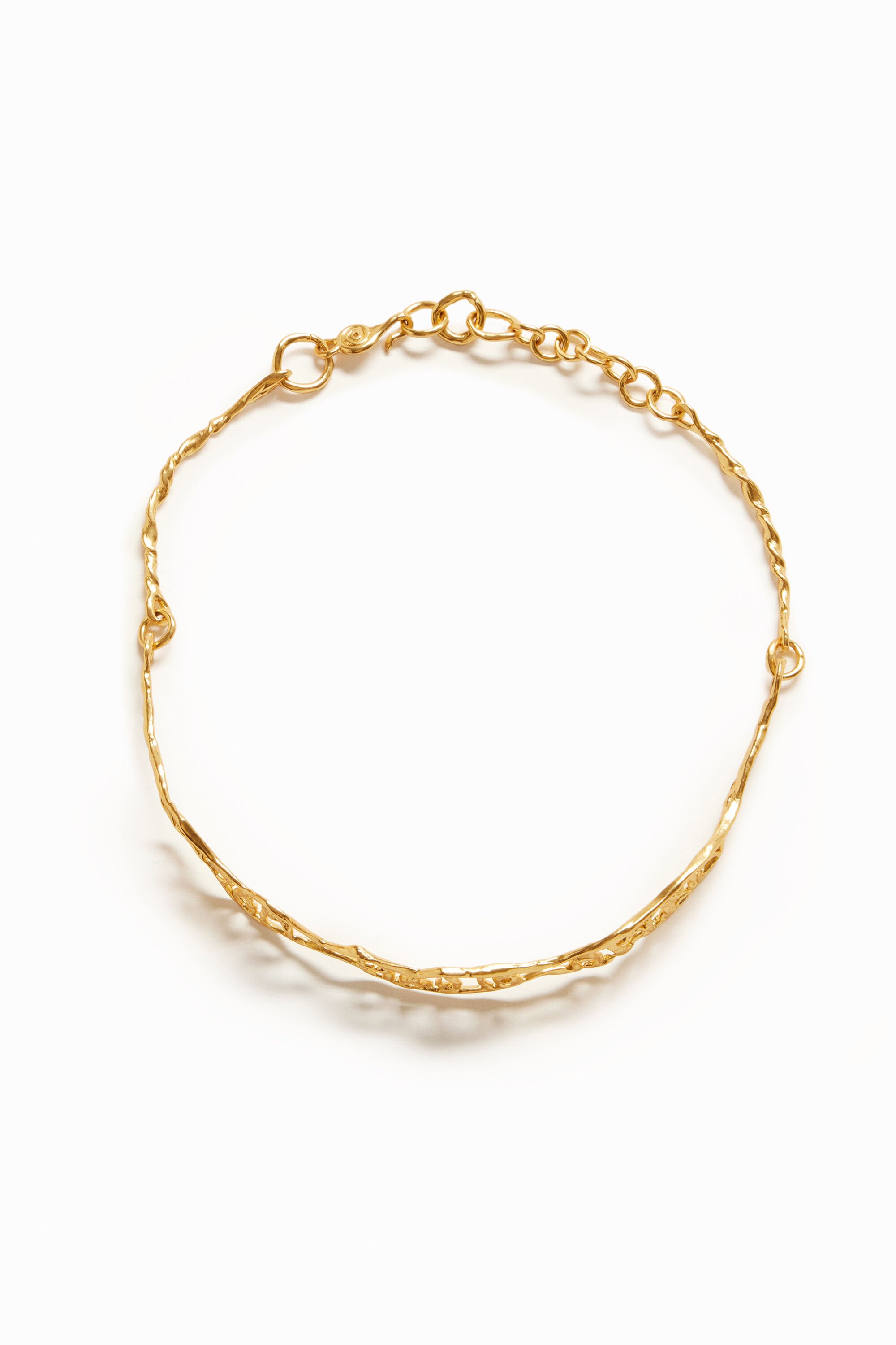 Choker fin message plaqué or Zalio