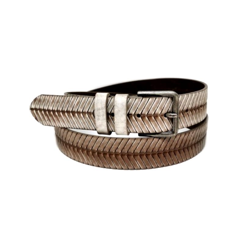 Milano Belts Heren Centuur Cannobio Vergrijsd Bruin