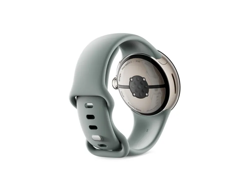 Google Pixel Watch 2 - Champagne-guldaluminium - smart ur med aktivt bånd - fluoroelastomer - nøddebrun - båndstørrelse: S/L - 32 GB - Bluetooth, Wi-Fi, NFC - 31 g