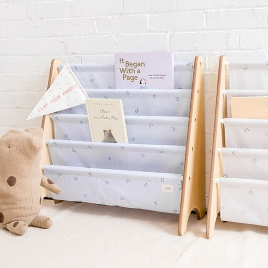 3 sprouts kinderboekenrek blueberry ivory