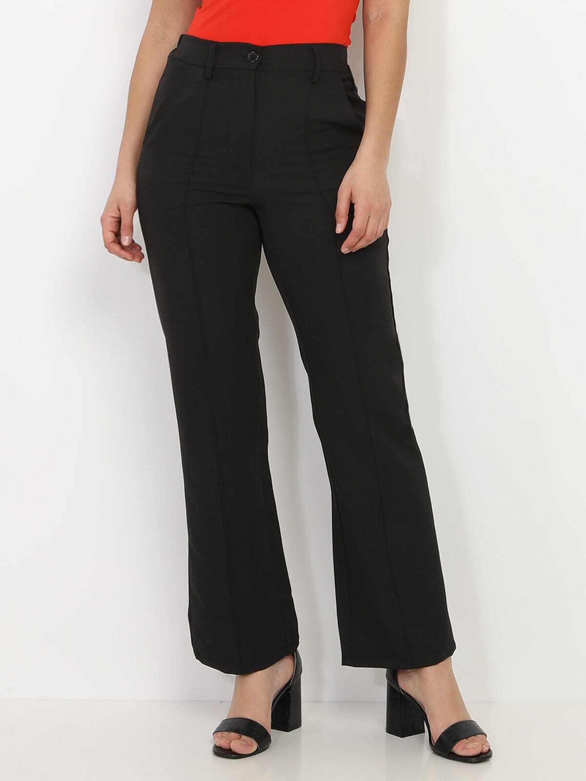 Pantalon droit basique- Noir