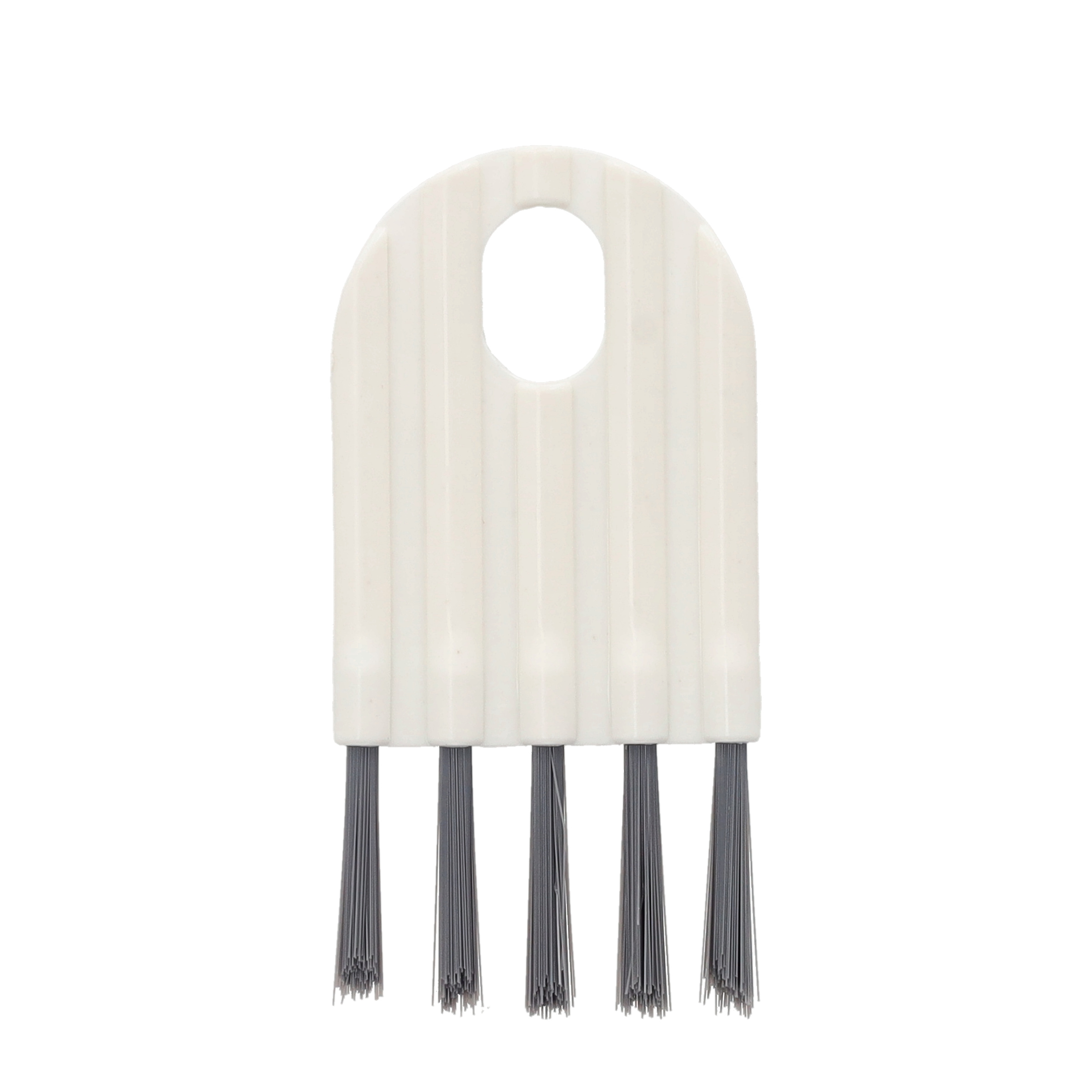 Universal Mini Reinigungs Bürste Biegbarer Pinsel mit Nylon Borsten für Tastatur / Fenster / Flaschendeckel - Weiss