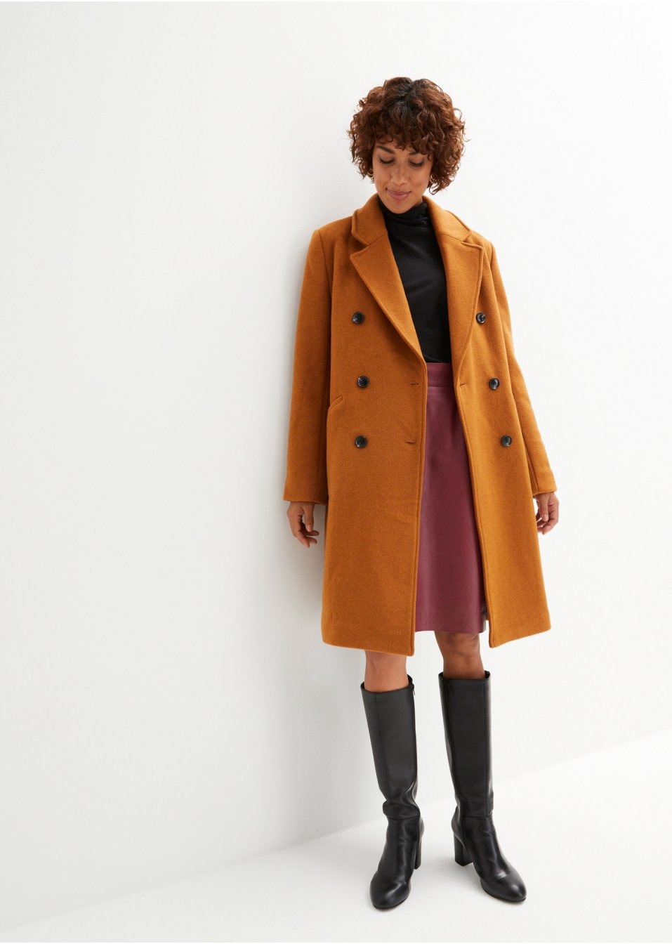 Manteau mélangé laine