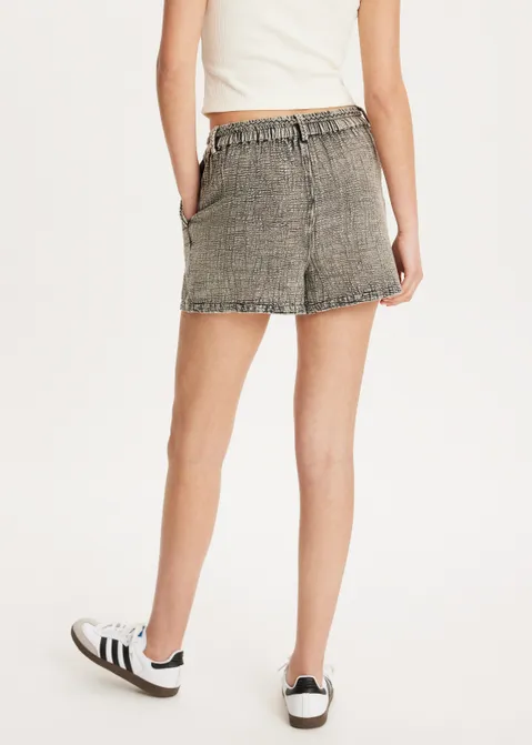 Short met vintage wash zwart (ZWART)
