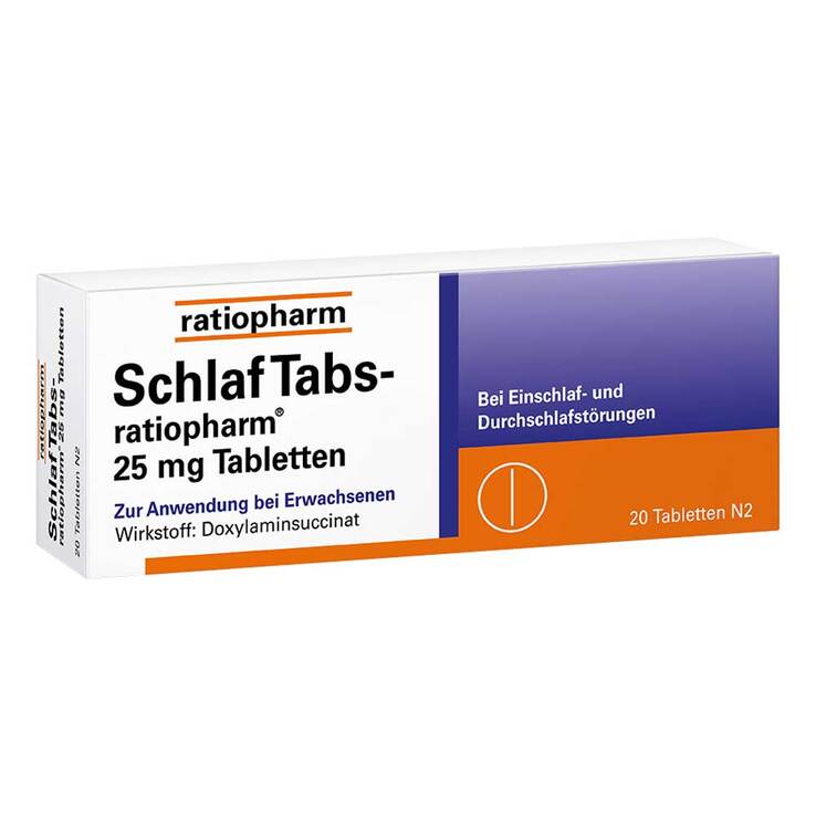 Schlaf Tabs ratiopharm 25 mg Tabletten, 20 St