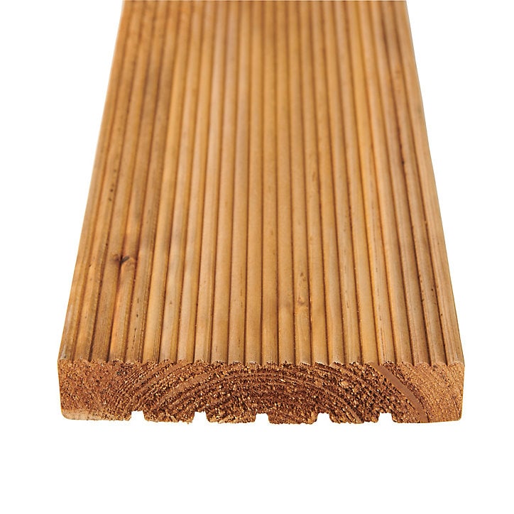 Lame de terrasse épicéa marron Blooma Madeira L.240 x l.12 cm