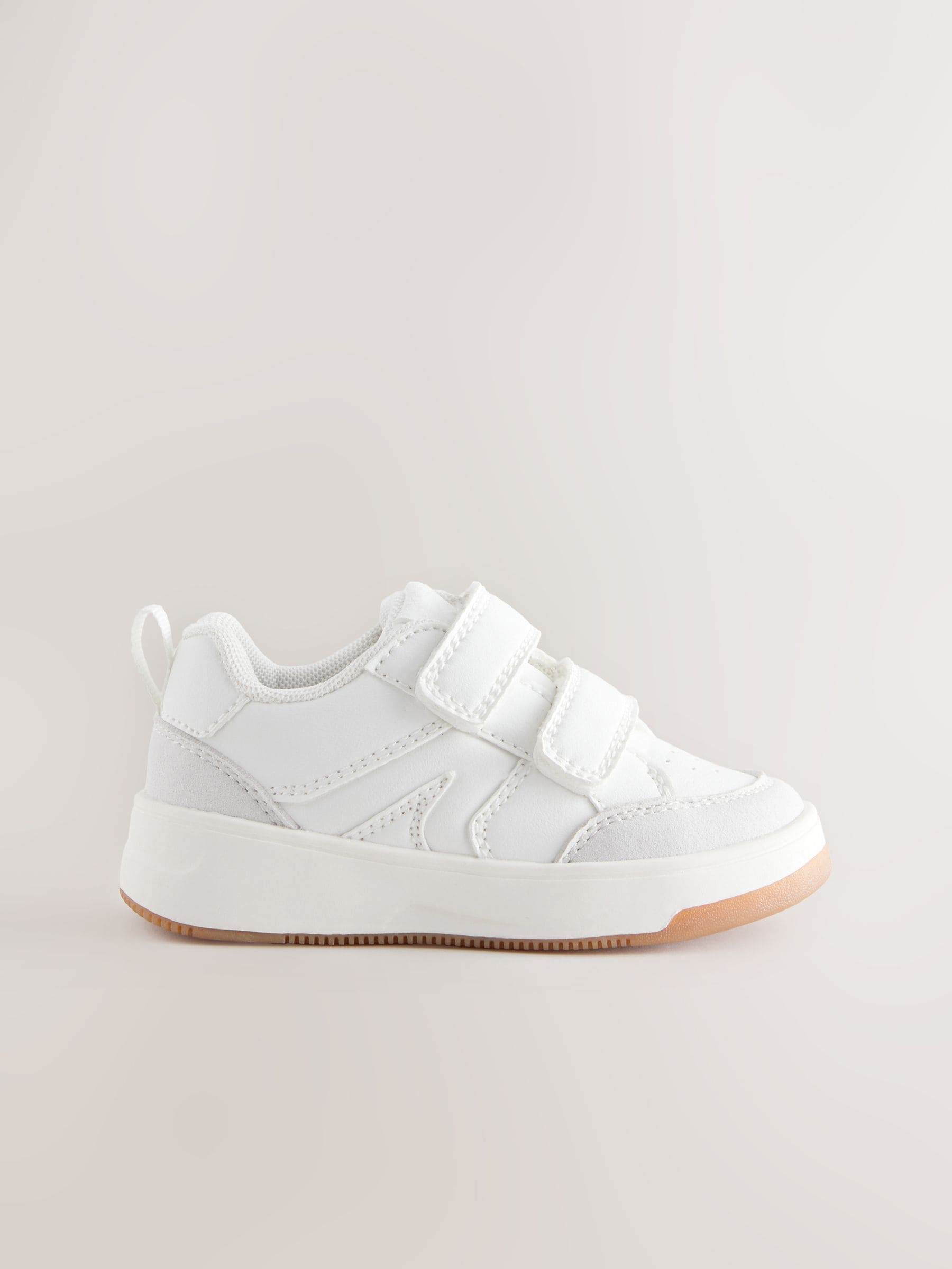 Wit - Trainers met Klittenbandsluiting en twee banden