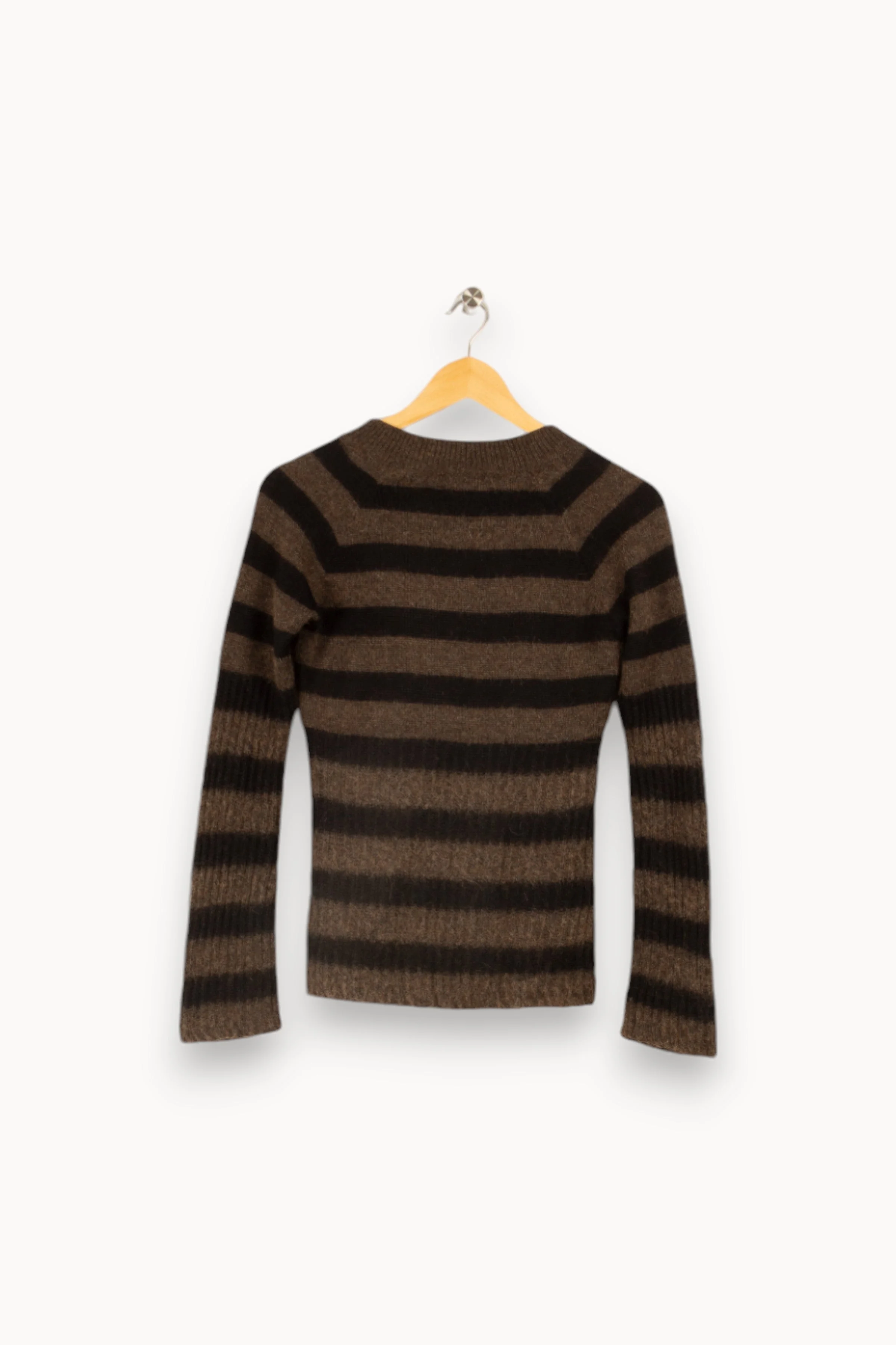 Cardigan rayé | Marron