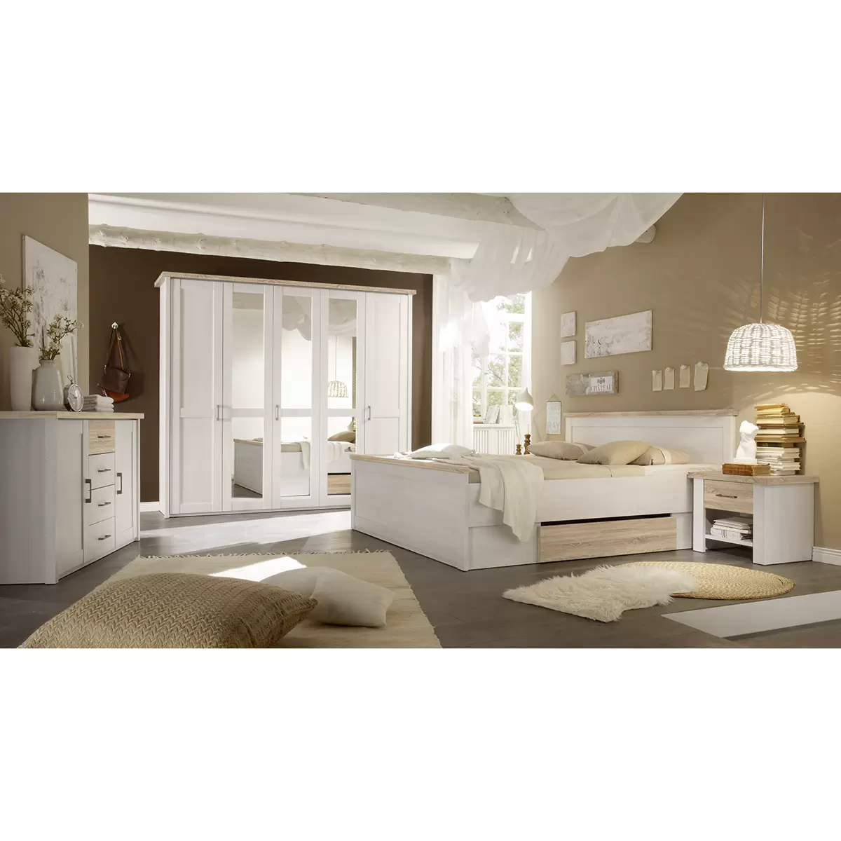 Kommode Luca Sonoma Eiche,weiss