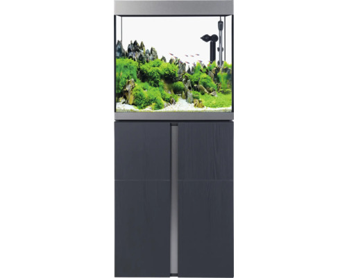 Aquariumcombinatie Fluval Siena 166 met LED-verlichting, verwarming, buitenfilter en kast, 166 l grafiet, 55 x 55 x 128 cm