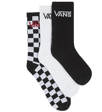 Vans Strømper - 3-pak - Classic Vans Crew - Sort/Hvid