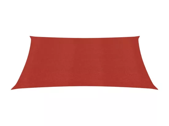 Voile d'ombrage 160 g/m² Rouge 7x7 m PEHD