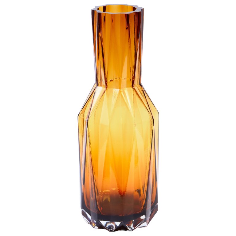 POLSPOTTEN Glass Folds vaas L Ochre