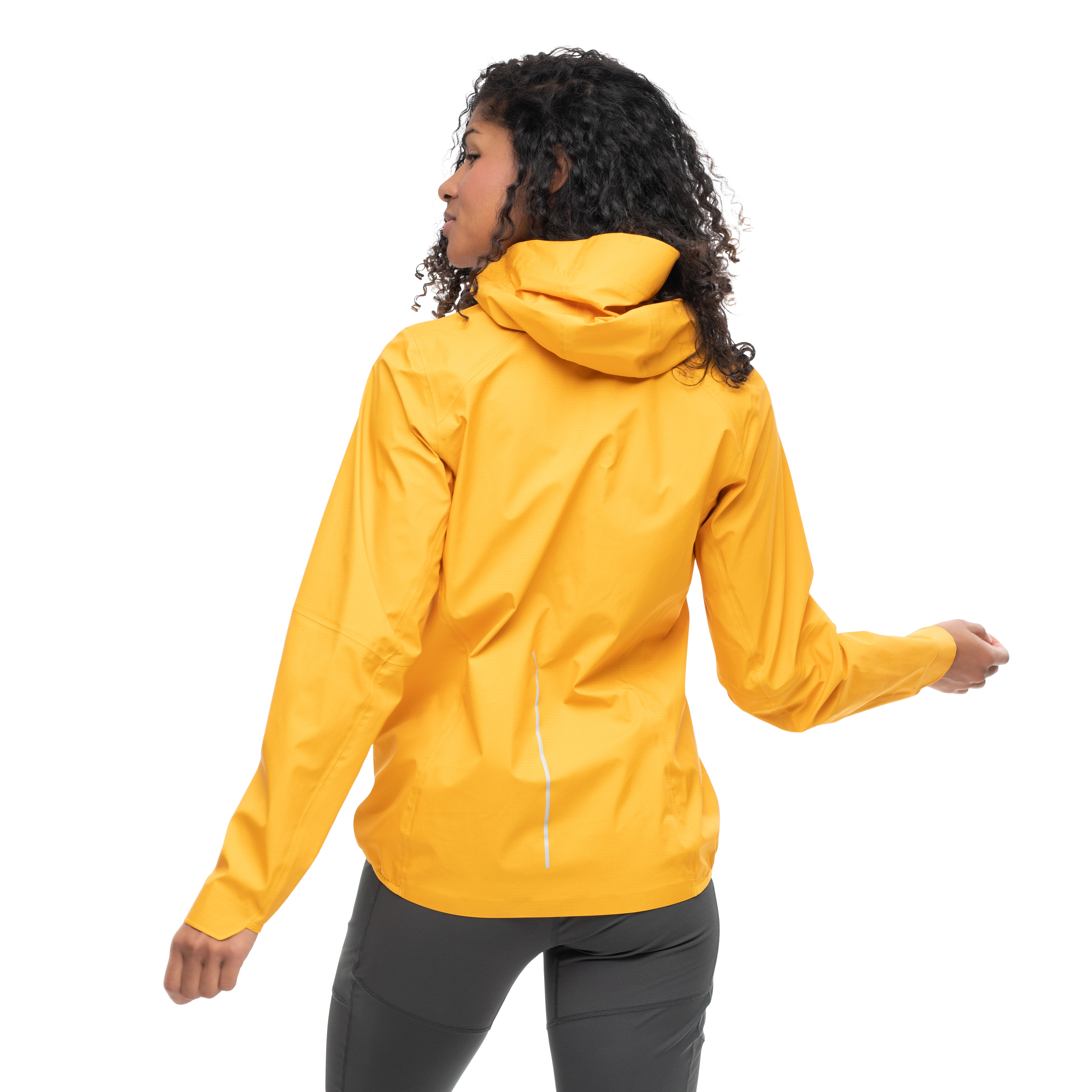 Y LightLine Air 3L Shell Jacket Women Mango Yellow / Dark Shadow Grey