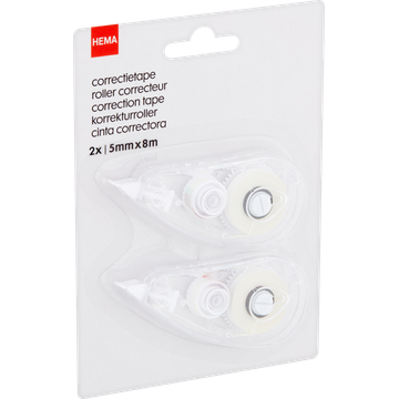 HEMA Correctietape 5 mm x 8 m 2 Stuks