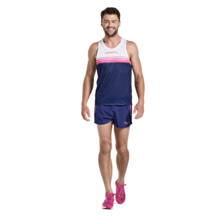 Saucony Herre Singletter Elite Singlet Blå