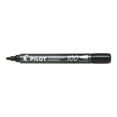 Pilot 100 - Marqueur permanent - pointe ogive - noir