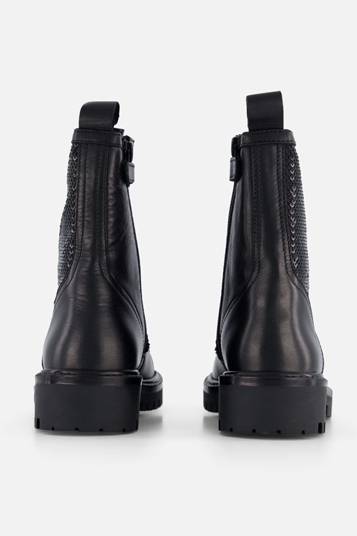 Muyters Veterboots zwart Leer