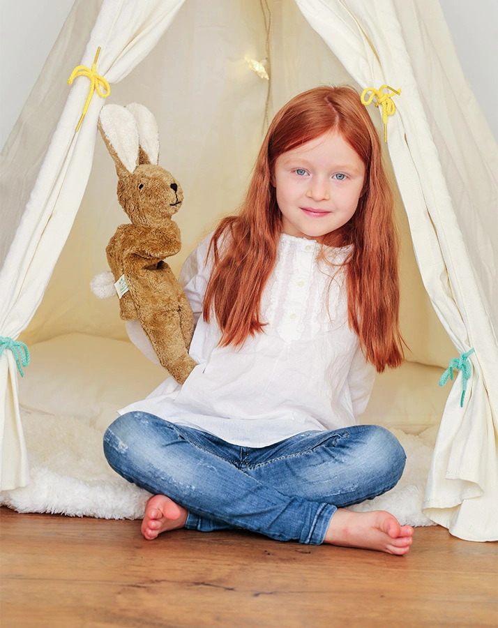 Handspielpuppe HASE (34x27) in braun