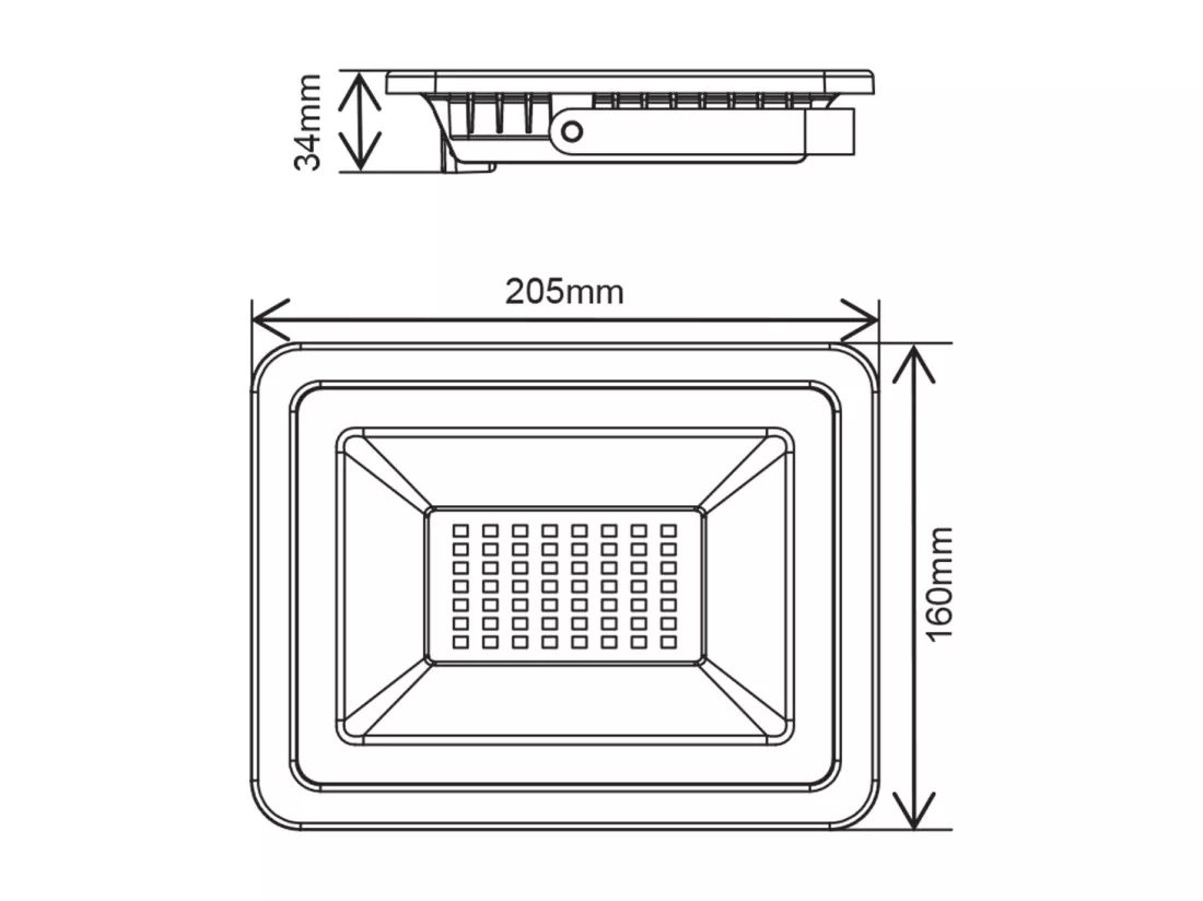 Projecteur LED Blanc 200-265VAC 50W 4000K