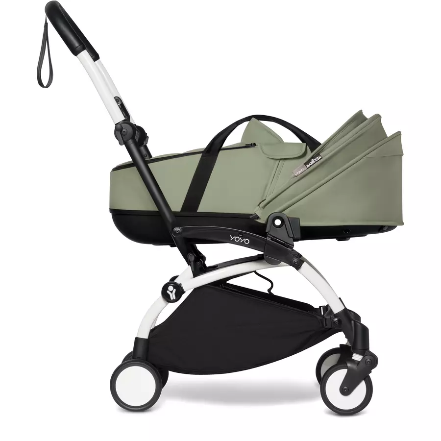 BABYZEN Kinderwagen YOYO2 0+  White mit Liegewanne Olive