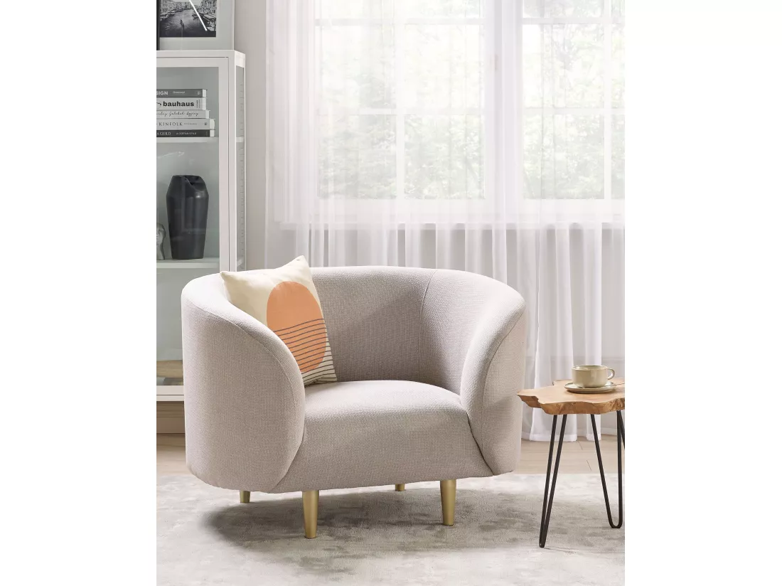 Fauteuil LOEN Tissu Beige clair