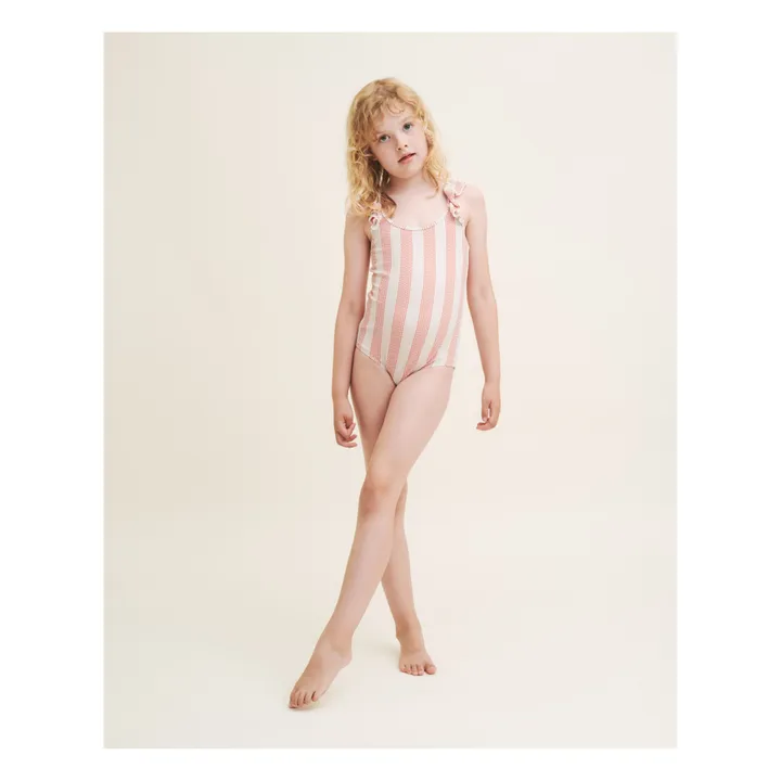 garbo&friends Maillot de Bain Rayé 1 Pièce | Rose