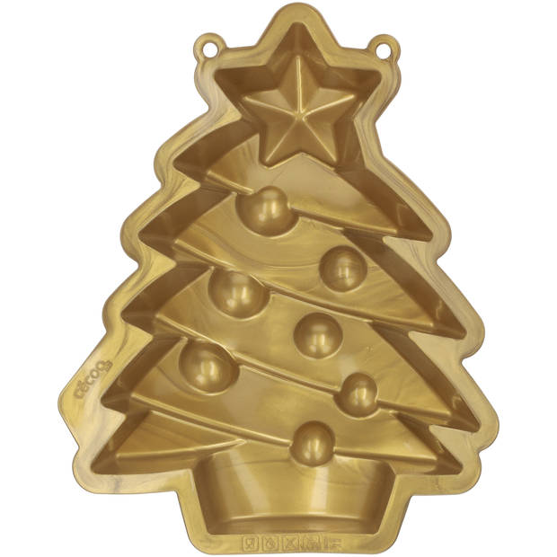 Blokker Christmas Storiese bakvorm - kerstboom - goud