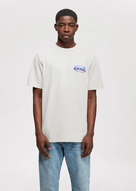T-shirt met print aest grijs (GRS.L)