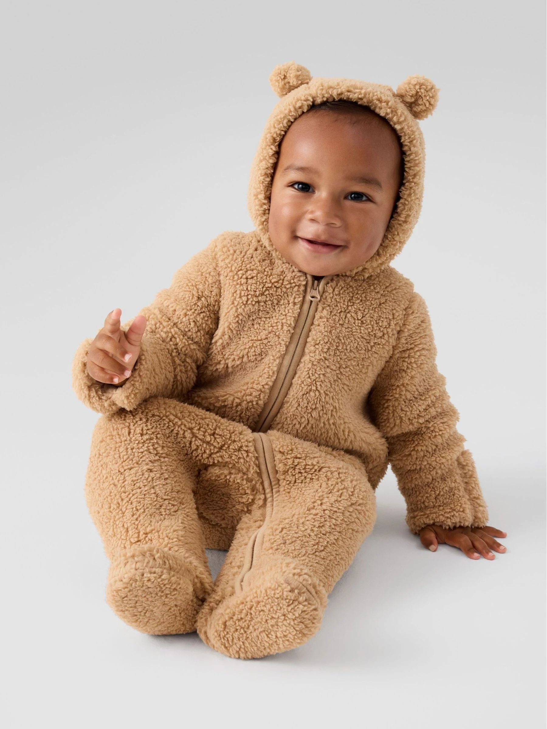 Bruin - Gap Teddy Sherpa Jack (Pasgeboren-12mnd) (0-12mnd)