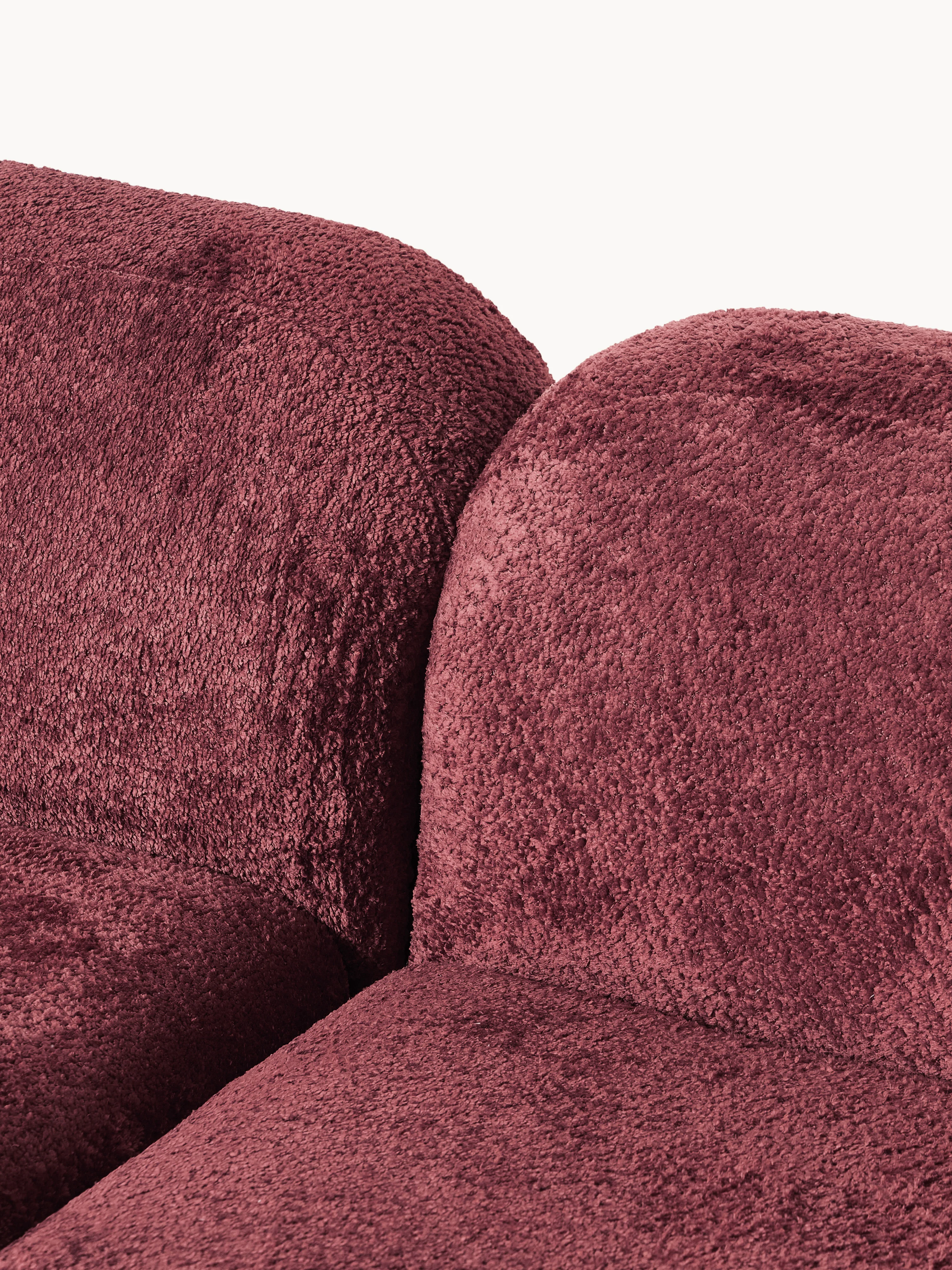 XL modulaire teddy bouclé hoekbank Wolke (4-zits) met chaise longue