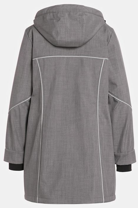 Softshelljacke, Reflektor, Stehkragen, 2-Wege-Zipper