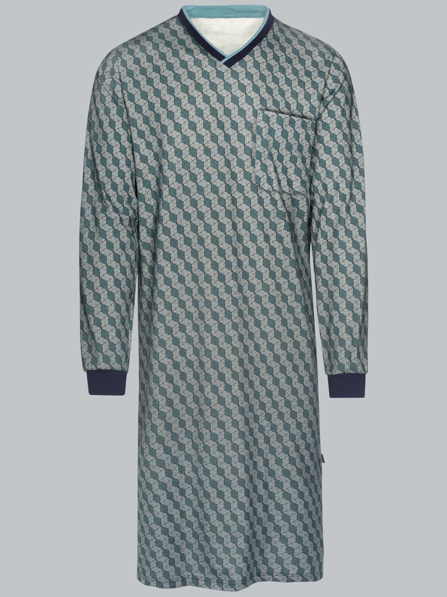 Nachthemd mit Allover-Print Navy