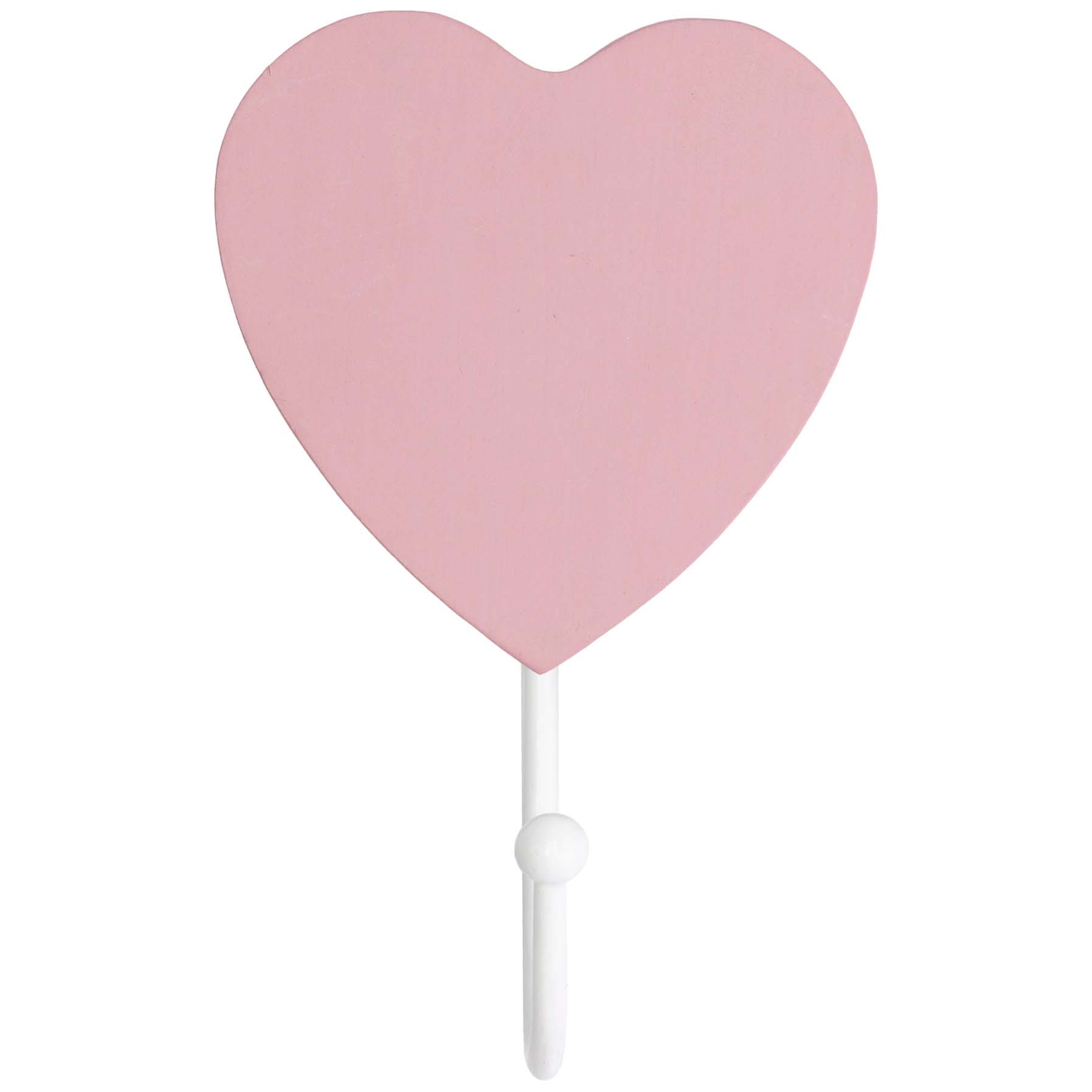 Prénatal kapstokhaakje hart pink roze