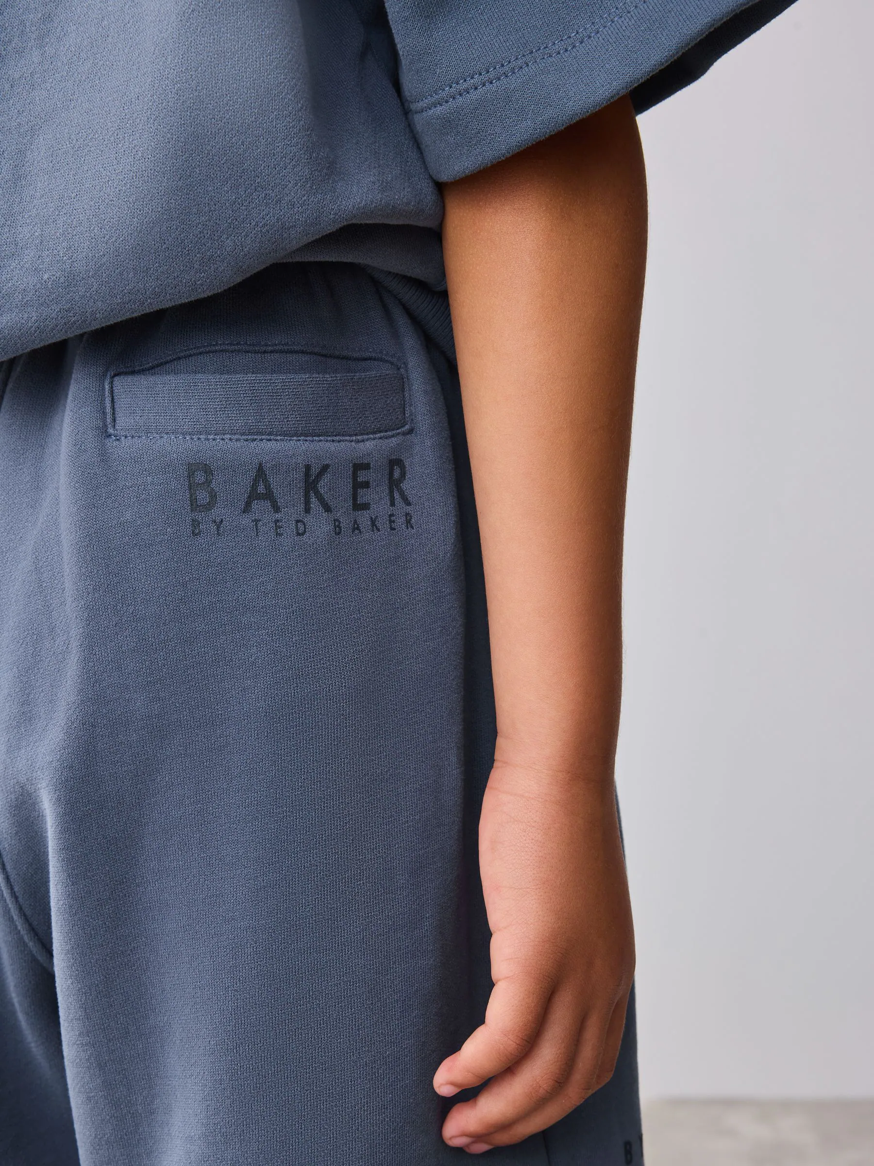Baker by Ted Baker Blue Short Sleeve Hoodie and Shorts Set