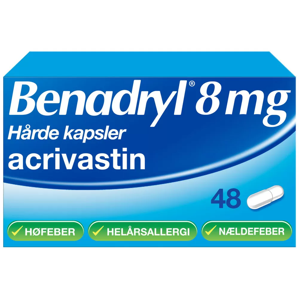 Benadryl 8 mg - 48 kapsler