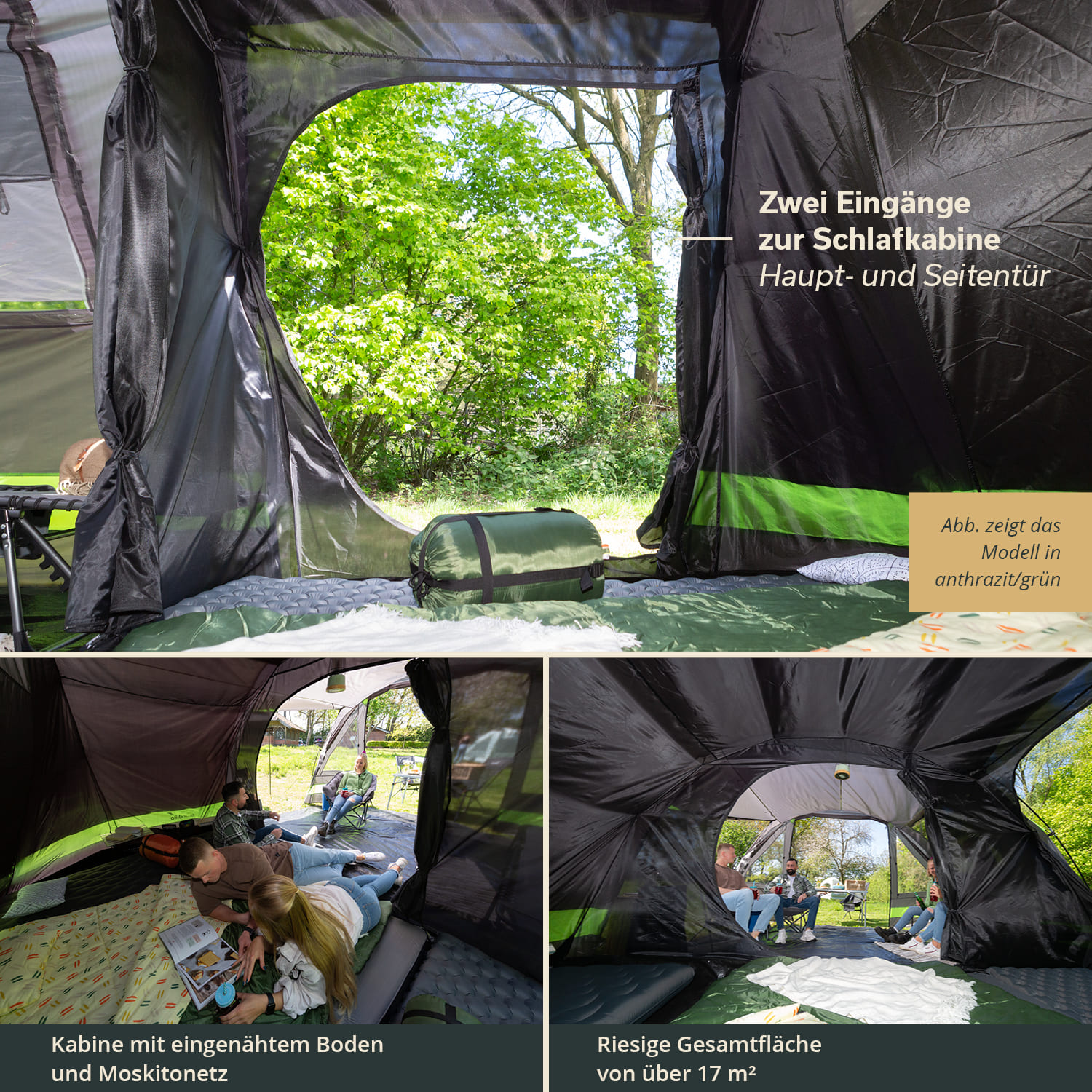 Skandika Kambo 6 tunneltent - Beige