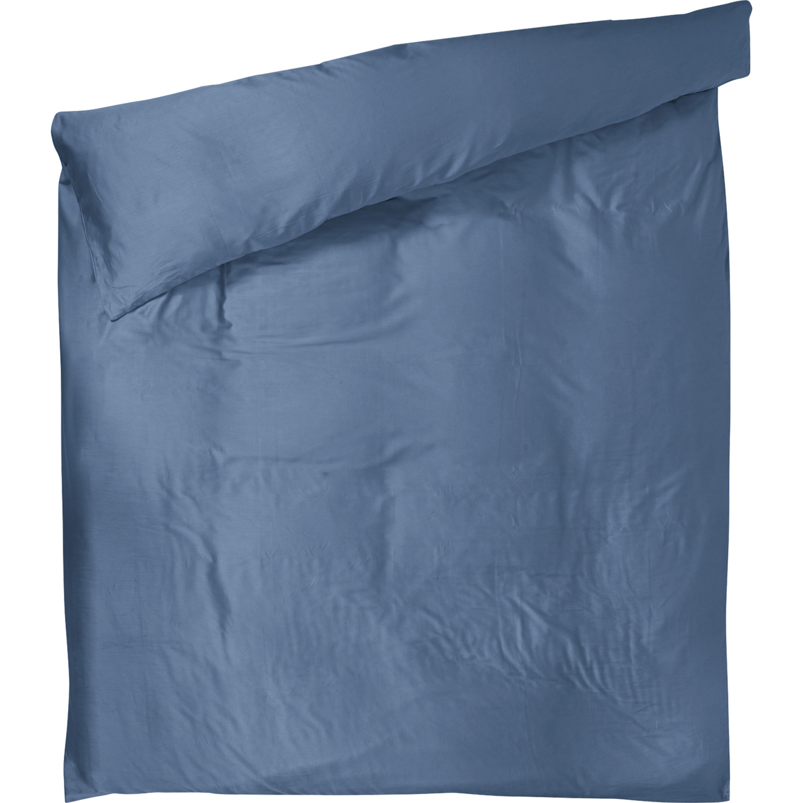 Bettwäsche Satin unifarben 50x70 Kissenbezug, blau